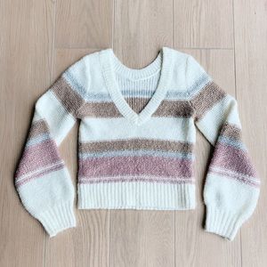 Abercrombie & Fitch Reversible Puff Sleeve Sweater